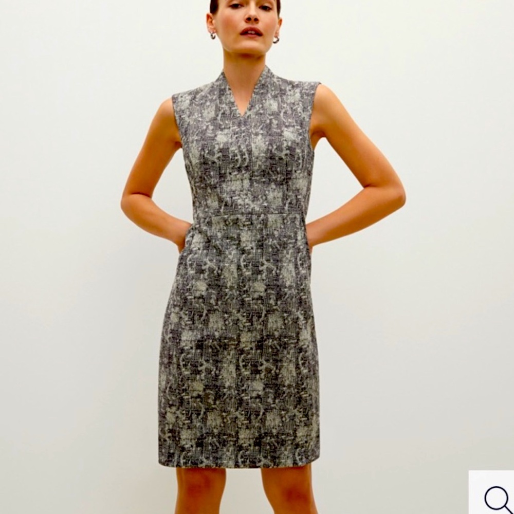 MM LAFLEUR The Aditi Shift Dress jacquard Crackle Sleeveless size 0 stretchy